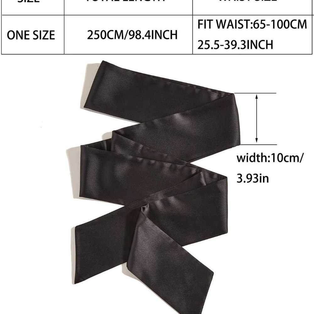 Black Solid Rope Belt - Picture 3 of 5